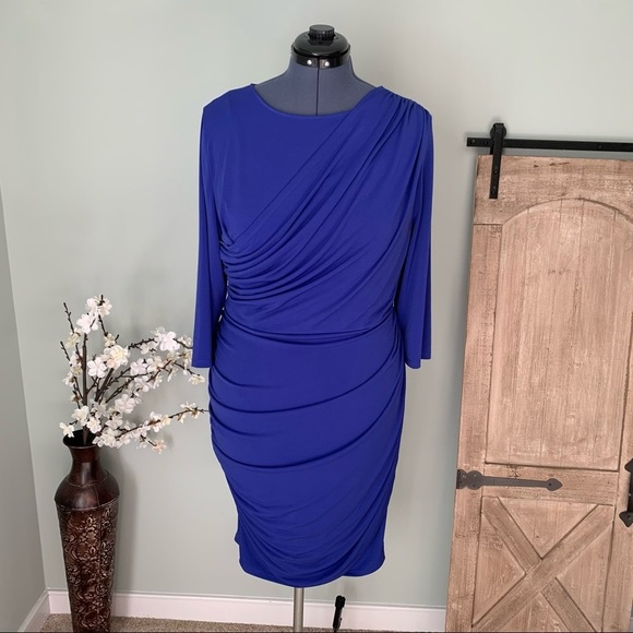 Lane Bryant Dresses & Skirts - Lane Bryant Ruched Wrap Dress NWT Size 18